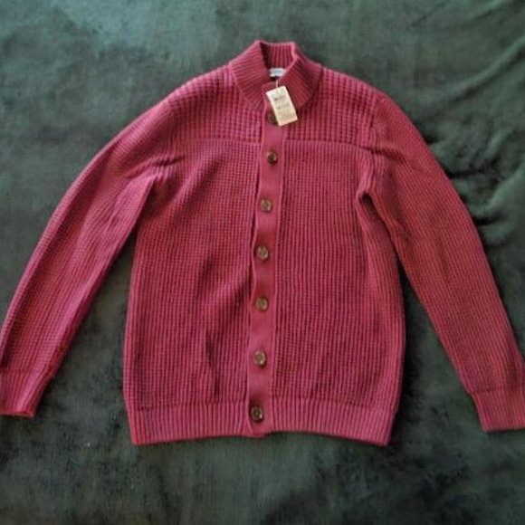 CLUB ROOM Men's Cardigan Sweater - 100% Cotton - NWT - Medium - Picture 1 of 2